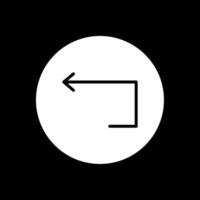 Loop Glyph Inverted Icon Design vector