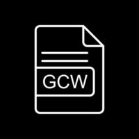 gcw archivo formato línea invertido icono diseño vector