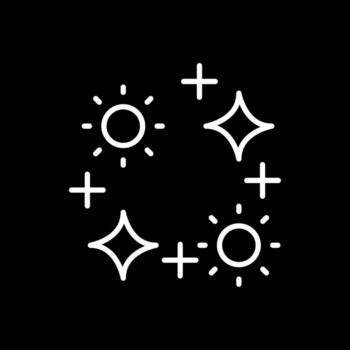 Sparkles Line Inverted Icon Design vector