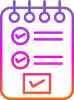 Clipboard Line Gradient Icon Design vector
