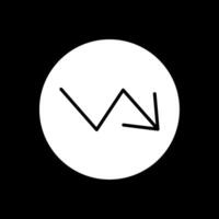 Trend Glyph Inverted Icon Design vector