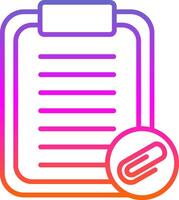 Clipboard Line Gradient Icon Design vector