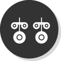 semental pendientes glifo sombra circulo icono diseño vector