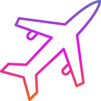 Old Plane Line Gradient Icon Design vector