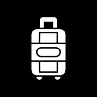 Suitcase Glyph Inverted Icon Design vector