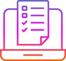 OnLine Circle Multi Circle Testing Line Gradient Icon Design vector