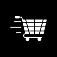 Cart Glyph Inverted Icon Design vector