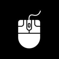 Mouse Glyph Inverted Icon Design vector