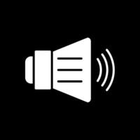 Sound Glyph Inverted Icon Design vector