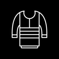 suéter línea invertido icono diseño vector
