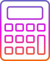 Calculator Line Gradient Icon Design vector