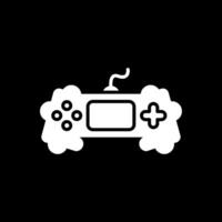 Game Glyph Inverted Icon Design vector