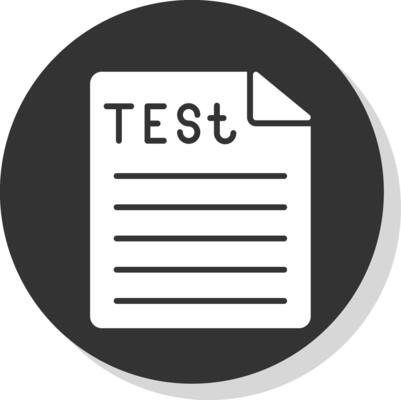 Test Glyph Shadow Circle Icon Design