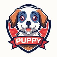 perro logo ilustración, nuevo moderno estilo perro logo vector