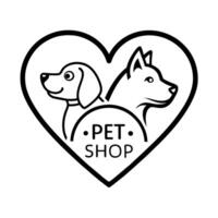 Pet shop logo illustration vector