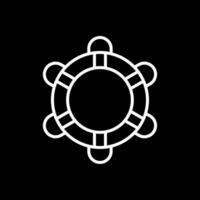 Lifebuoy Line Inverted Icon Design vector
