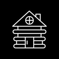 Cabin Line Inverted Icon Design vector