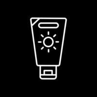 Sun Protection Line Inverted Icon Design vector