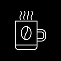 Mug Line Inverted Icon Design vector