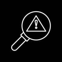 Danger Line Inverted Icon Design vector