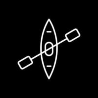 Canoe Line Inverted Icon Design vector