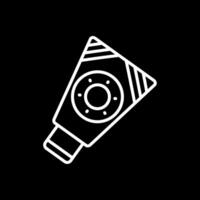 Sunscreen Line Inverted Icon Design vector
