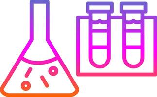Science Beaker Line Gradient Icon Design vector