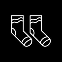 Socks Line Inverted Icon Design vector