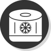 Air Filter Glyph Shadow Circle Icon Design vector