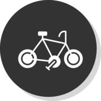 ciclo glifo sombra circulo icono diseño vector