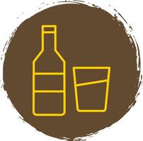 Wine Line Gradient Icon Design vector