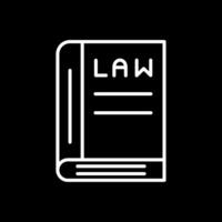 Law Book Line Inverted Icon Design vector