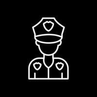 Policeman Line Inverted Icon Design vector