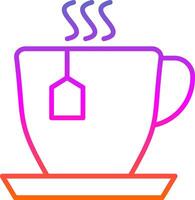 Cup Of Tea Line Gradient Icon Design vector