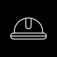 Helmet Line Inverted Icon Design vector