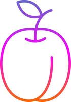 Plums Line Gradient Icon Design vector