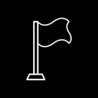Flag Line Inverted Icon Design vector