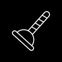 Plunger Line Inverted Icon Design vector