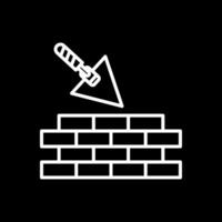 Brickwork Line Inverted Icon Design vector