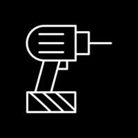 Drill Line Inverted Icon Design vector