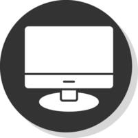 Lcd Glyph Shadow Circle Icon Design vector