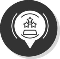 Reviews Glyph Shadow Circle Icon Design vector