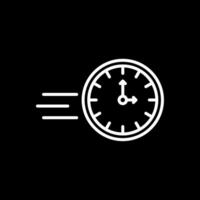 On Time Line Inverted Icon Design vector