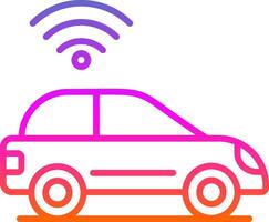 Smart Car Line Gradient Icon Design vector