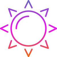 Sun Line Gradient Icon Design vector