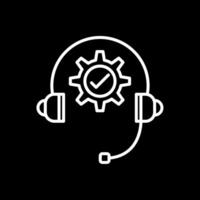 Technical Support Line Inverted Icon Design vector