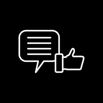 Feed Back Line Inverted Icon Design vector