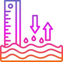 mar nivel línea degradado icono diseño vector