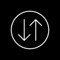 flechas línea invertido icono diseño vector