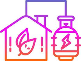 Biogas Energy Line Gradient Icon Design vector